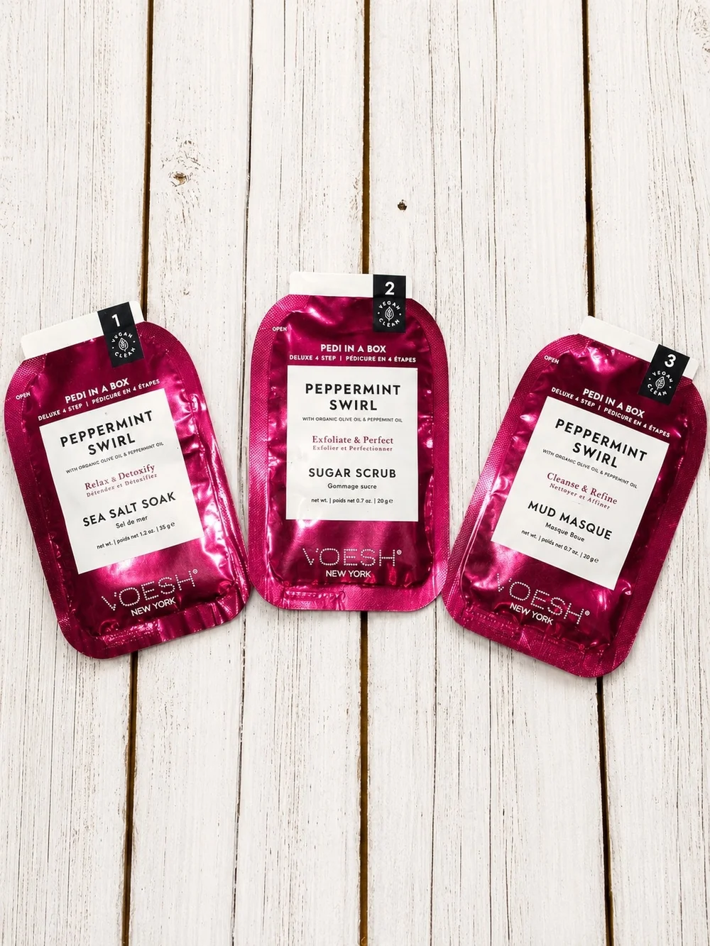 Peppermint Swirl Pink Pedi-In-A-Box Trio